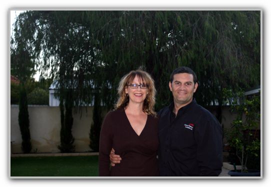 SJ & DJ in backyard
